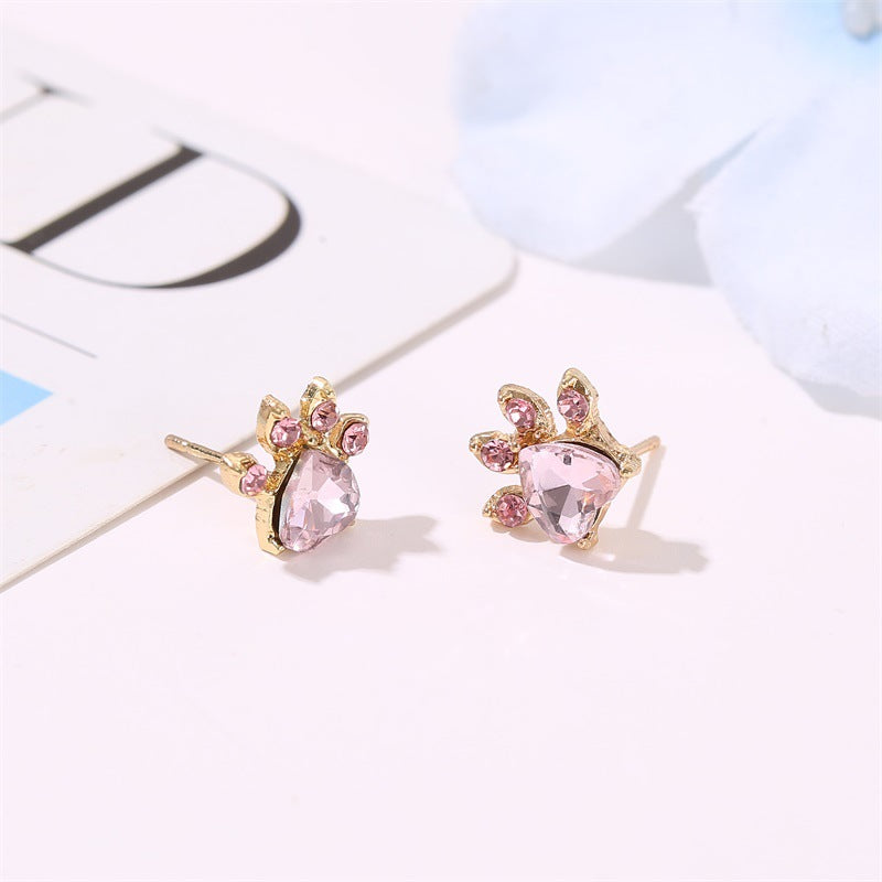 Conjunto de joyas de anillos de aleación de garra de gato de dibujos animados lindo al por mayor